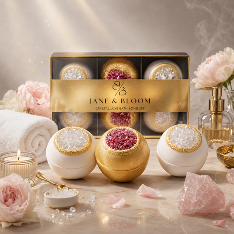 Crystal Luxe Bath Bomb Gift Set - Jane & Bloom