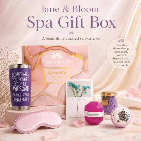 Evening Bloom Spa Gift Set – 6Pc Purple-Themed Bath & Body Treats