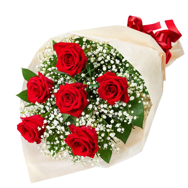 6 Red Roses